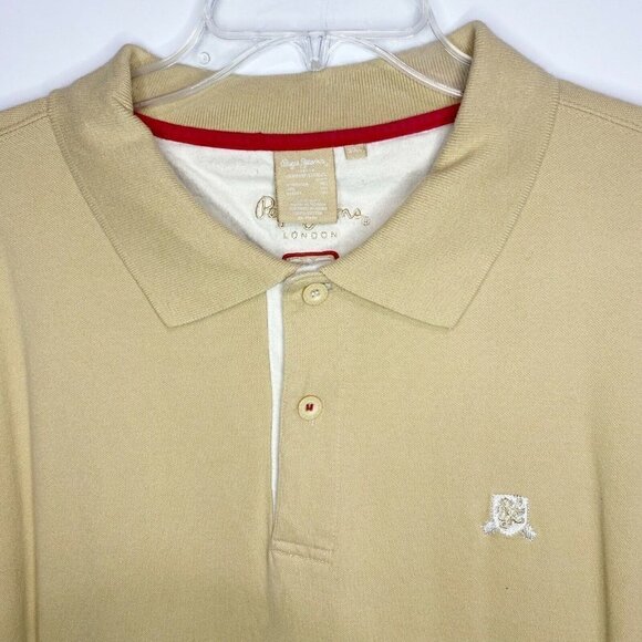Pepe Jeans London Men's Size 3XL Short Sleeve Polo Shirt Tan - Picture 2 of 8